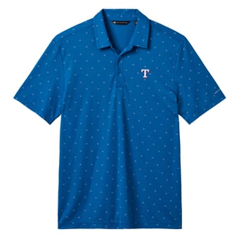 Men's TravisMathew  Royal Texas Rangers Crowd Roar Tri-Blend Polo