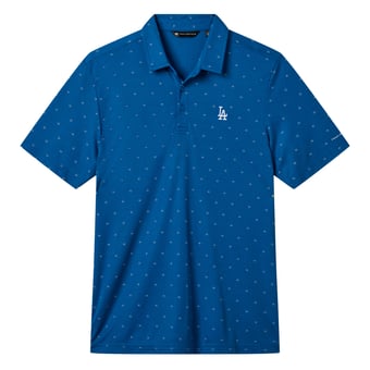 Men's TravisMathew  Royal Los Angeles Dodgers Crowd Roar Tri-Blend Polo