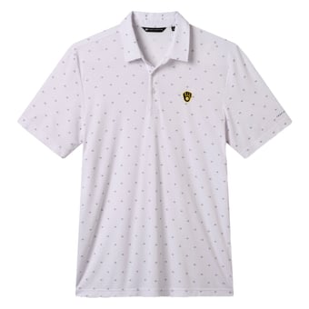 Men's TravisMathew  White Milwaukee Brewers Crowd Roar Tri-Blend Polo