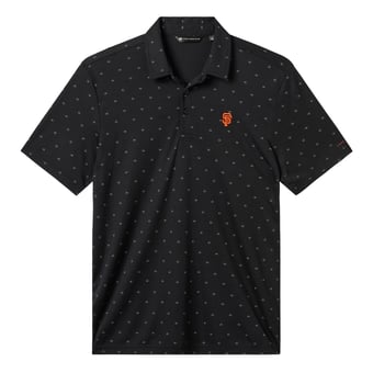 Men's TravisMathew  Black San Francisco Giants Crowd Roar Tri-Blend Polo
