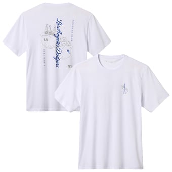 Men's TravisMathew  White Los Angeles Dodgers Dugout Dreams T-Shirt