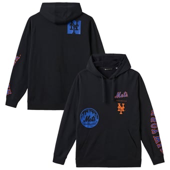 Men's TravisMathew  Black New York Mets Foul Proof Tri-Blend Hoodie