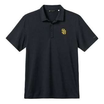 Men's TravisMathew  Heather Black San Diego Padres Game Day Tri-Blend Polo