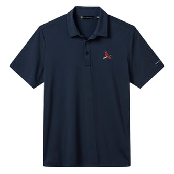 Men's TravisMathew  Heather Navy St. Louis Cardinals Game Day Tri-Blend Polo