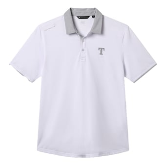 Men's TravisMathew  White Texas Rangers Victory Vibes Polo
