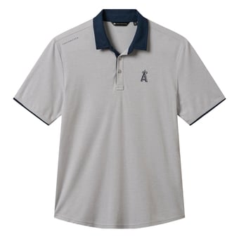 Men's TravisMathew  Gray Los Angeles Angels Victory Vibes Polo