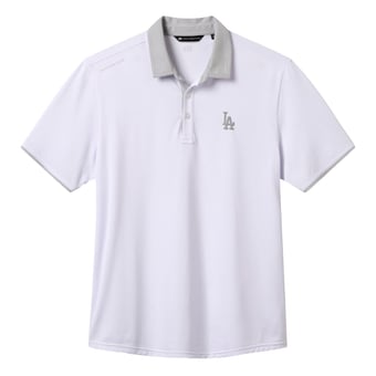 Men's TravisMathew  White Los Angeles Dodgers Victory Vibes Polo