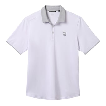 Men's TravisMathew  White San Diego Padres Victory Vibes Polo