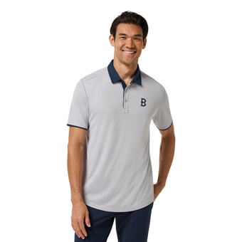 Men's TravisMathew  Gray Boston Red Sox Victory Vibes Polo