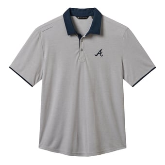 Men's TravisMathew  Gray Atlanta Braves Victory Vibes Polo