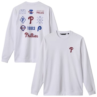 Men's TravisMathew  White Philadelphia Phillies Walk Off Wonder Tri-Blend Long Sleeve T-Shirt