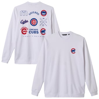 Men's TravisMathew  White Chicago Cubs Walk Off Wonder Tri-Blend Long Sleeve T-Shirt
