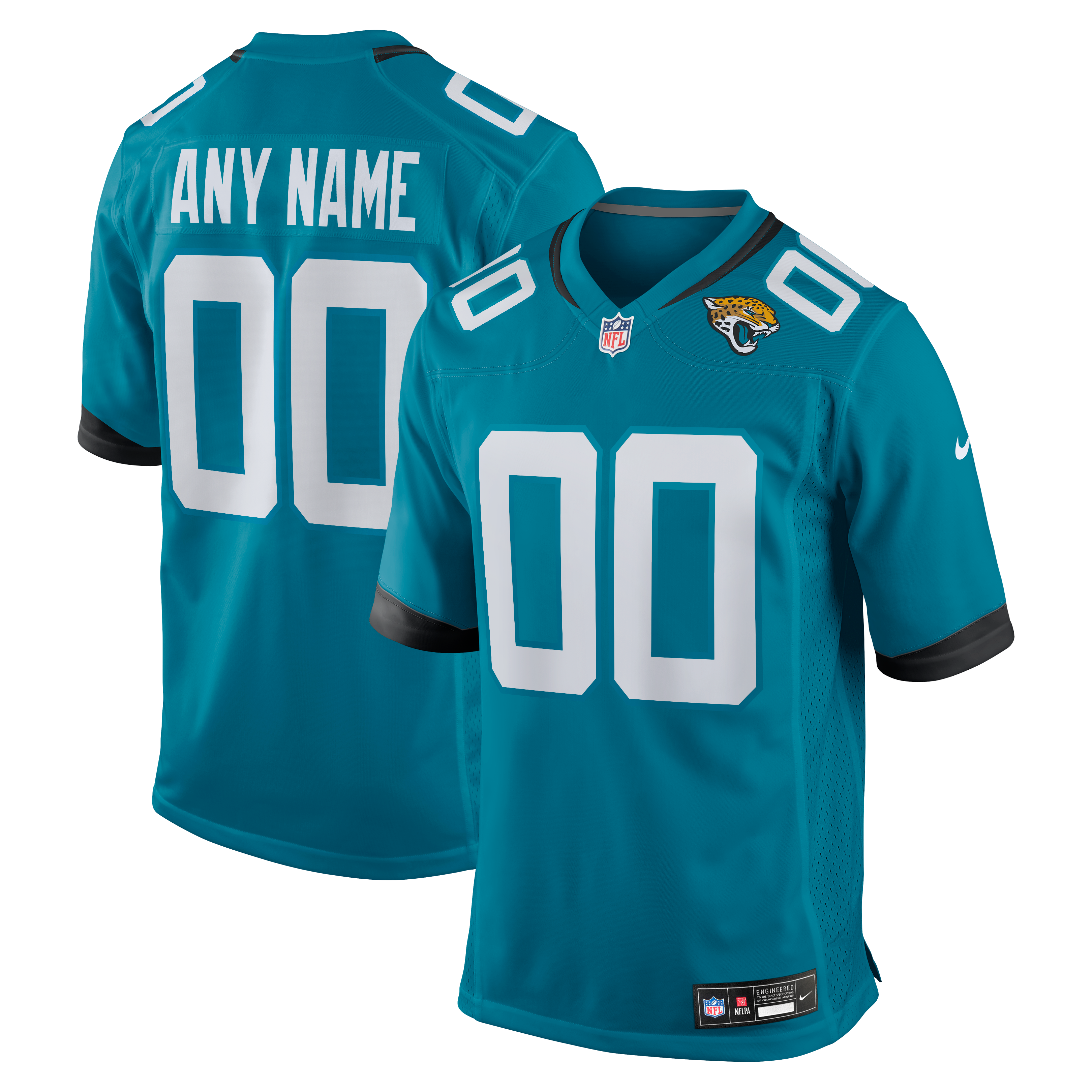 Men's Nike Teal Jacksonville Jaguars Custom Game Jersey