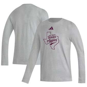 Men's adidas  Gray Texas A&M Aggies Fightin' Aggies Long Sleeve T-Shirt