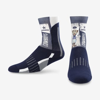 Youth For Bare Feet  Navy Dallas Cowboys Mascot Crew Socks
