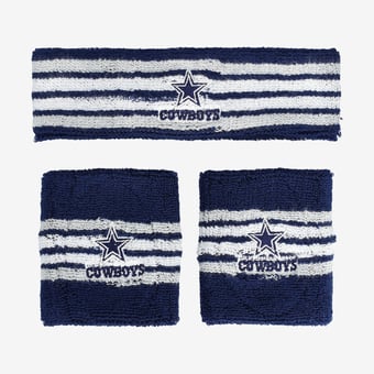 Youth For Bare Feet  Navy/White Dallas Cowboys Three-Pack Headband & Wristband Set
