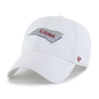 Men's '47  White Alabama Crimson Tide Vault Clean Up Adjustable Hat