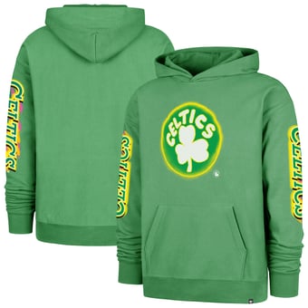 Men's '47  Kelly Green Boston Celtics City Paint Duo Foundation Hoodie