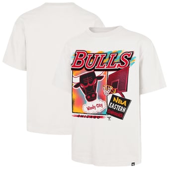 Men's '47  Cream Chicago Bulls City Paint Reed Foundation T-Shirt