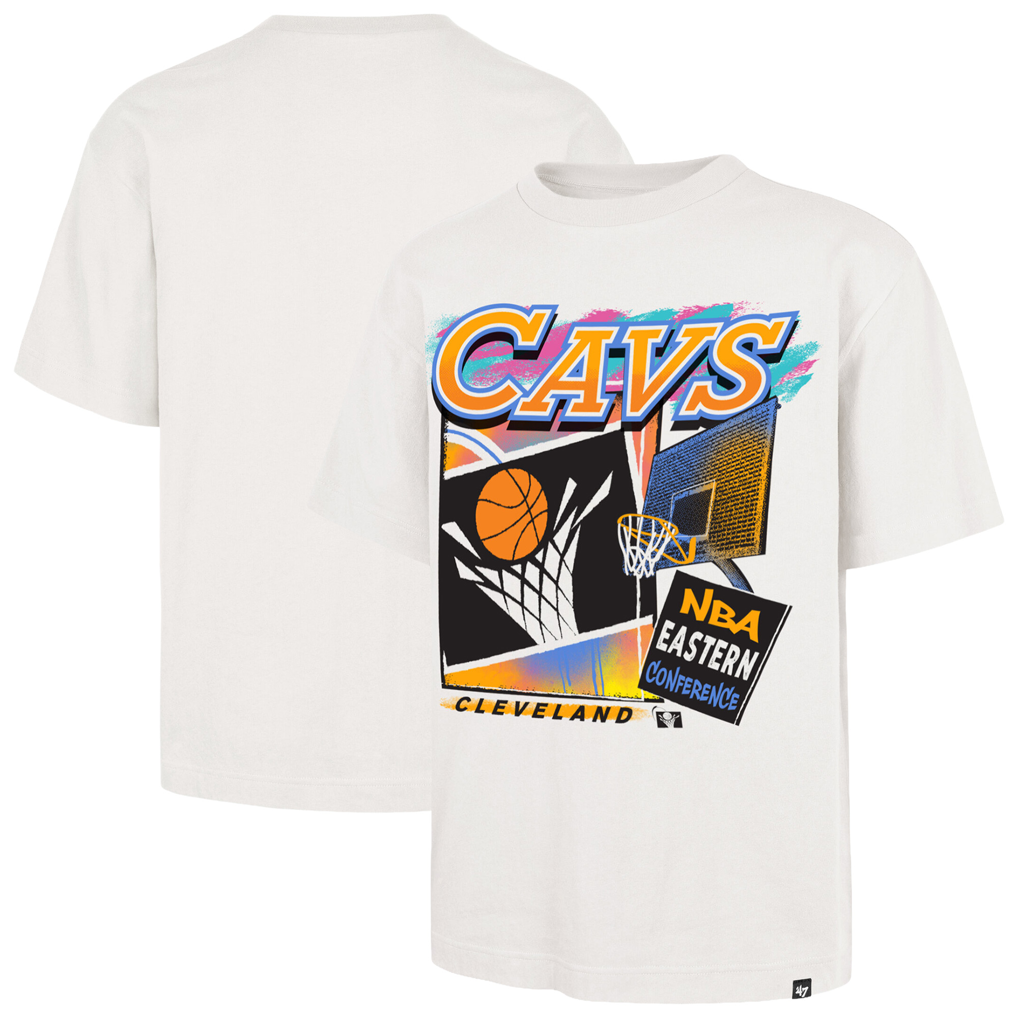 Men's '47  Cream Cleveland Cavaliers City Paint Reed Foundation T-Shirt