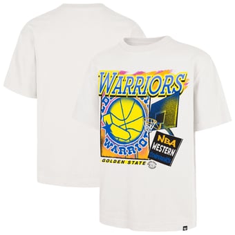 Men's '47  Cream Golden State Warriors City Paint Reed Foundation T-Shirt