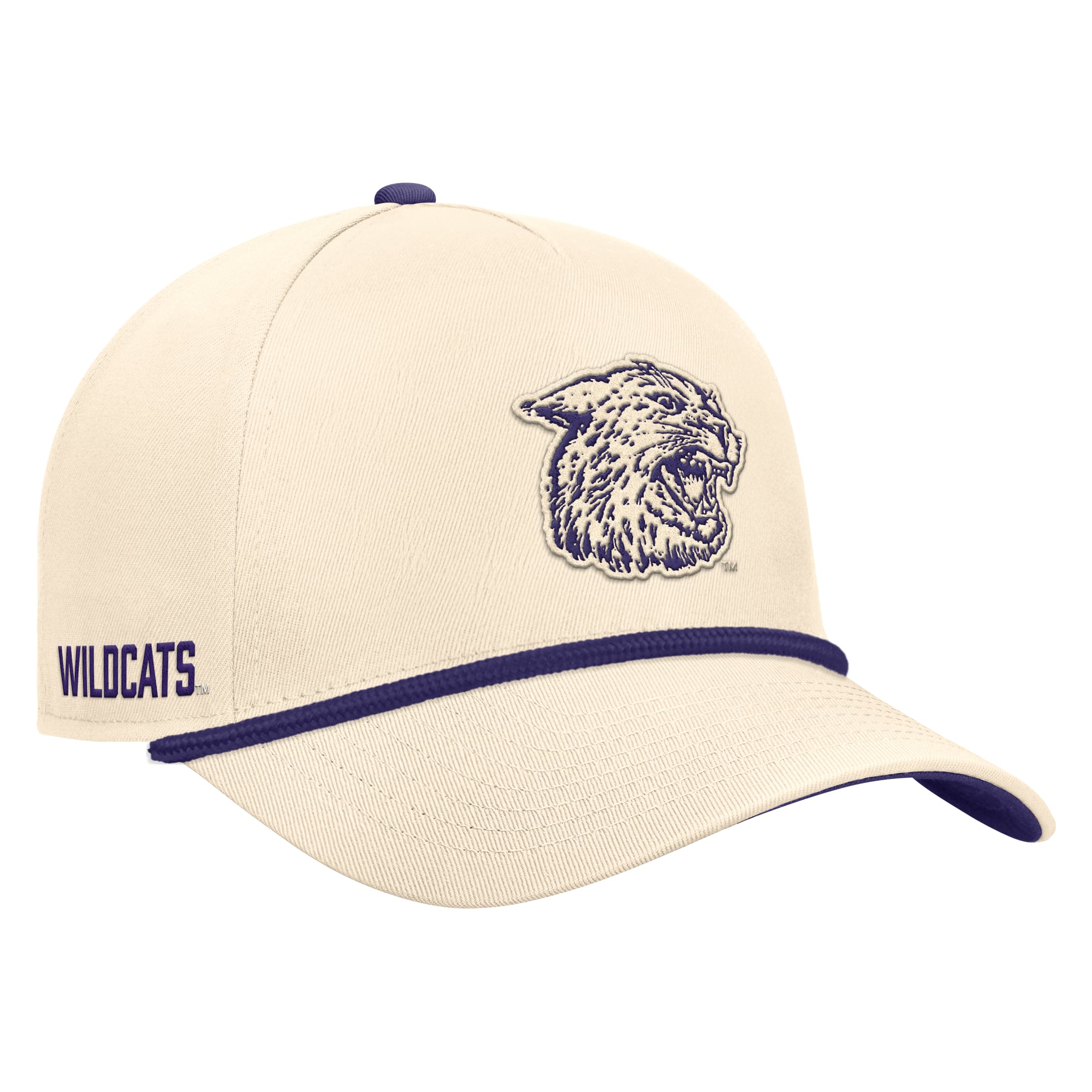 Men's Nike Natural Kansas State Wildcats Vintage Rope Rise Adjustable Hat