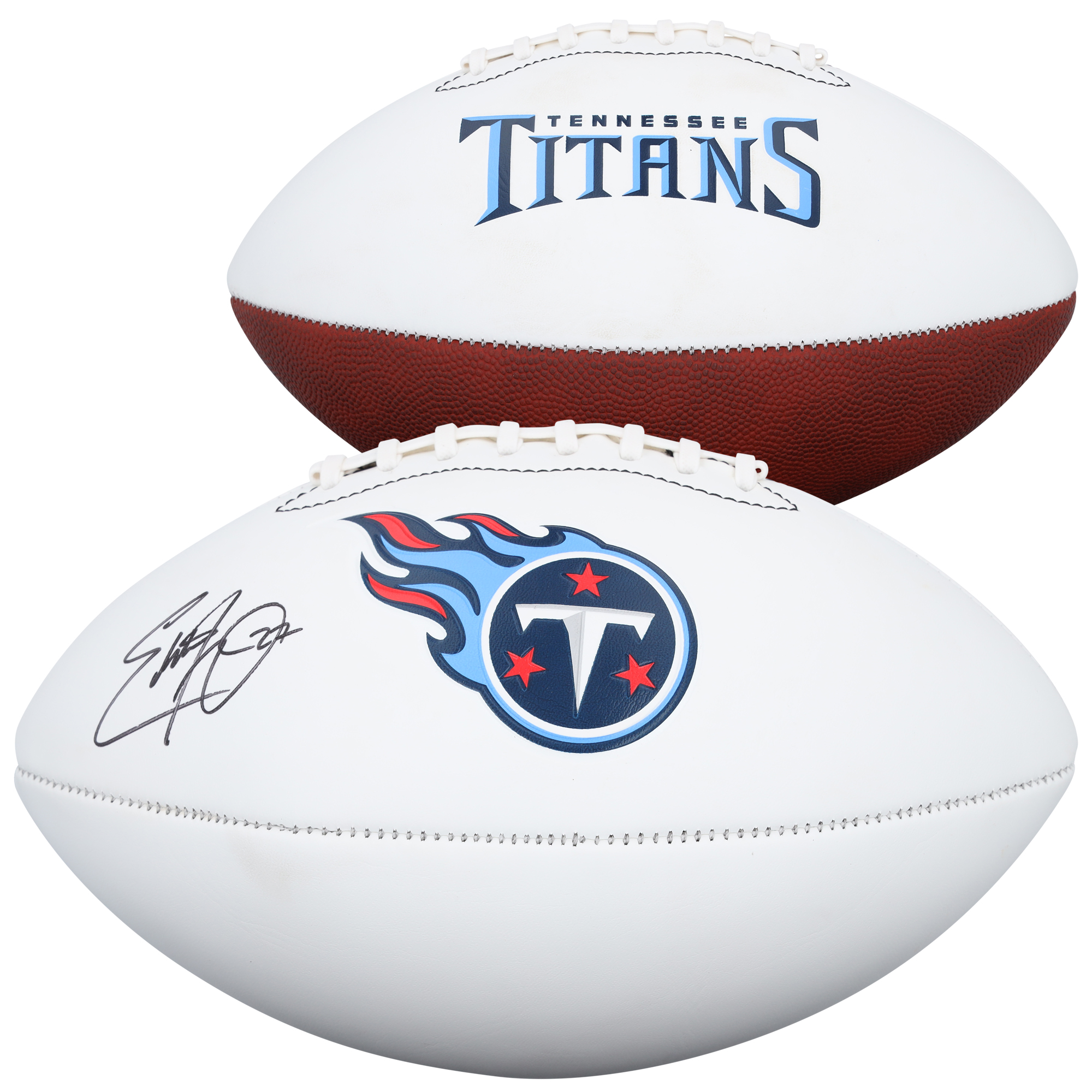 Eddie George Tennessee Titans Autographed Franklin White Panel Football