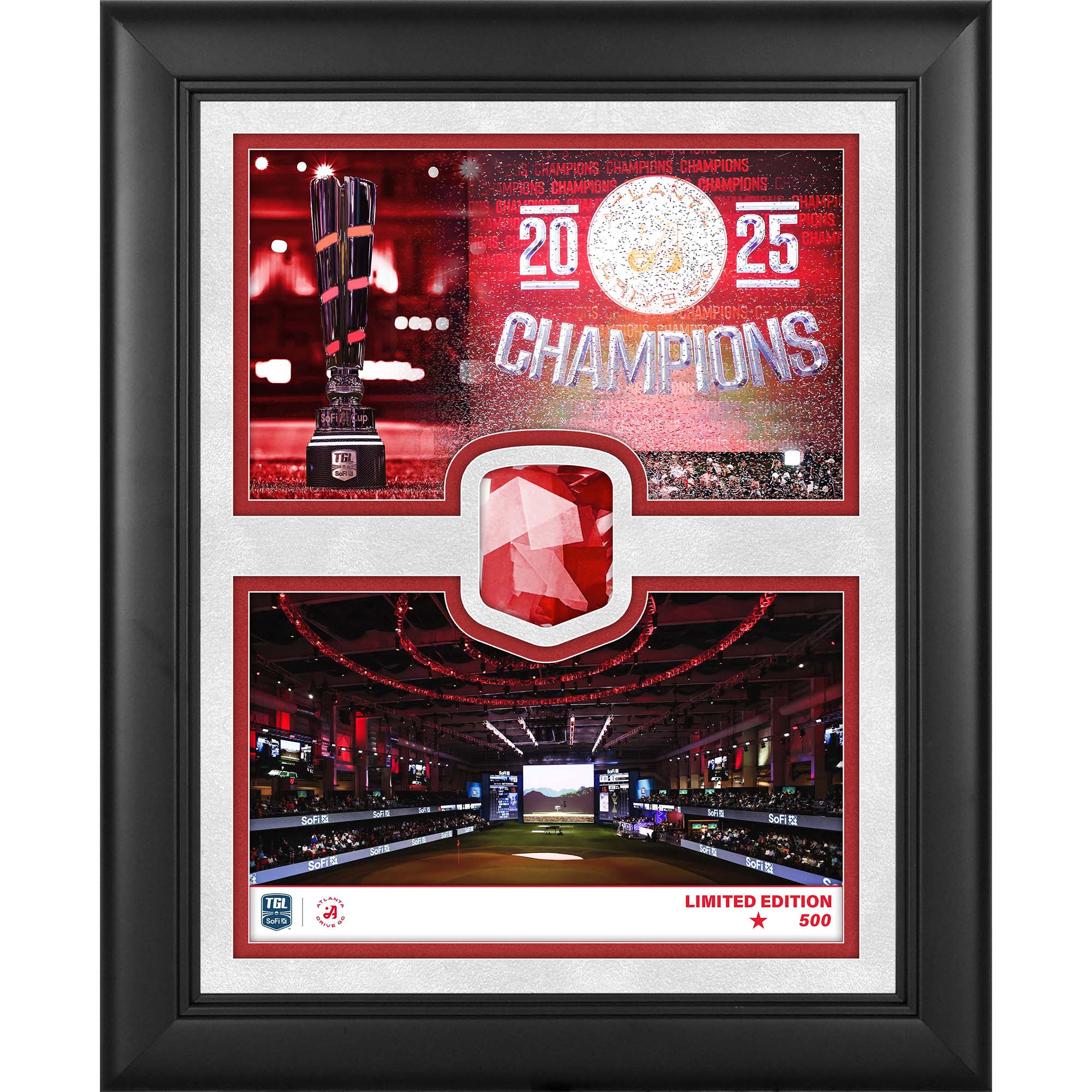 Atlanta Drive GC Framed 13" x 16" 2025 TGL Champions Collage with Finals Match Game-Used Confetti - Limited Edition of 500
