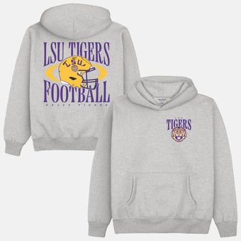 Men's Homefield  Heather Gray LSU Tigers Football Heavyweight Hoodie