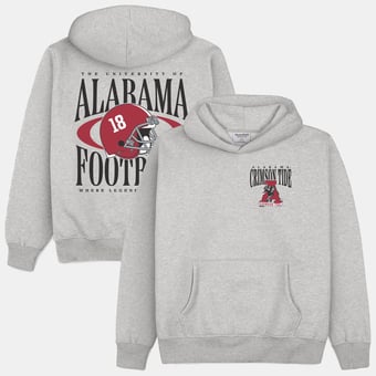 Men's Homefield  Heather Gray Alabama Crimson Tide Football Heavyweight Hoodie