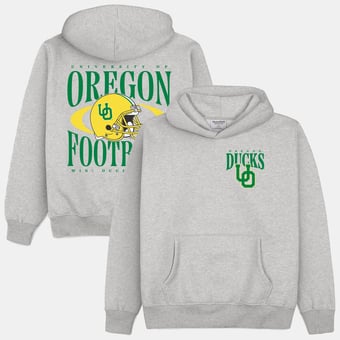 Men's Homefield  Heather Gray Oregon Ducks Football Heavyweight Hoodie