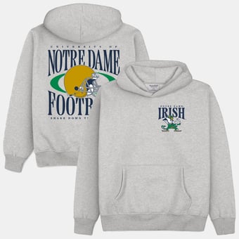 Men's Homefield  Heather Gray Notre Dame Fighting Irish Football Heavyweight Hoodie