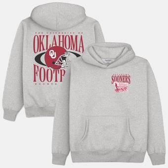 Men's Homefield  Heather Gray Oklahoma Sooners Football Heavyweight Hoodie