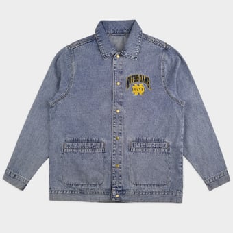 Men's Homefield Denim Notre Dame Fighting Irish Denim Button-Up Jacket