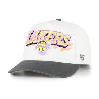 Men's '47  Cream/Black Los Angeles Lakers City Paint Hitch Adjustable Hat