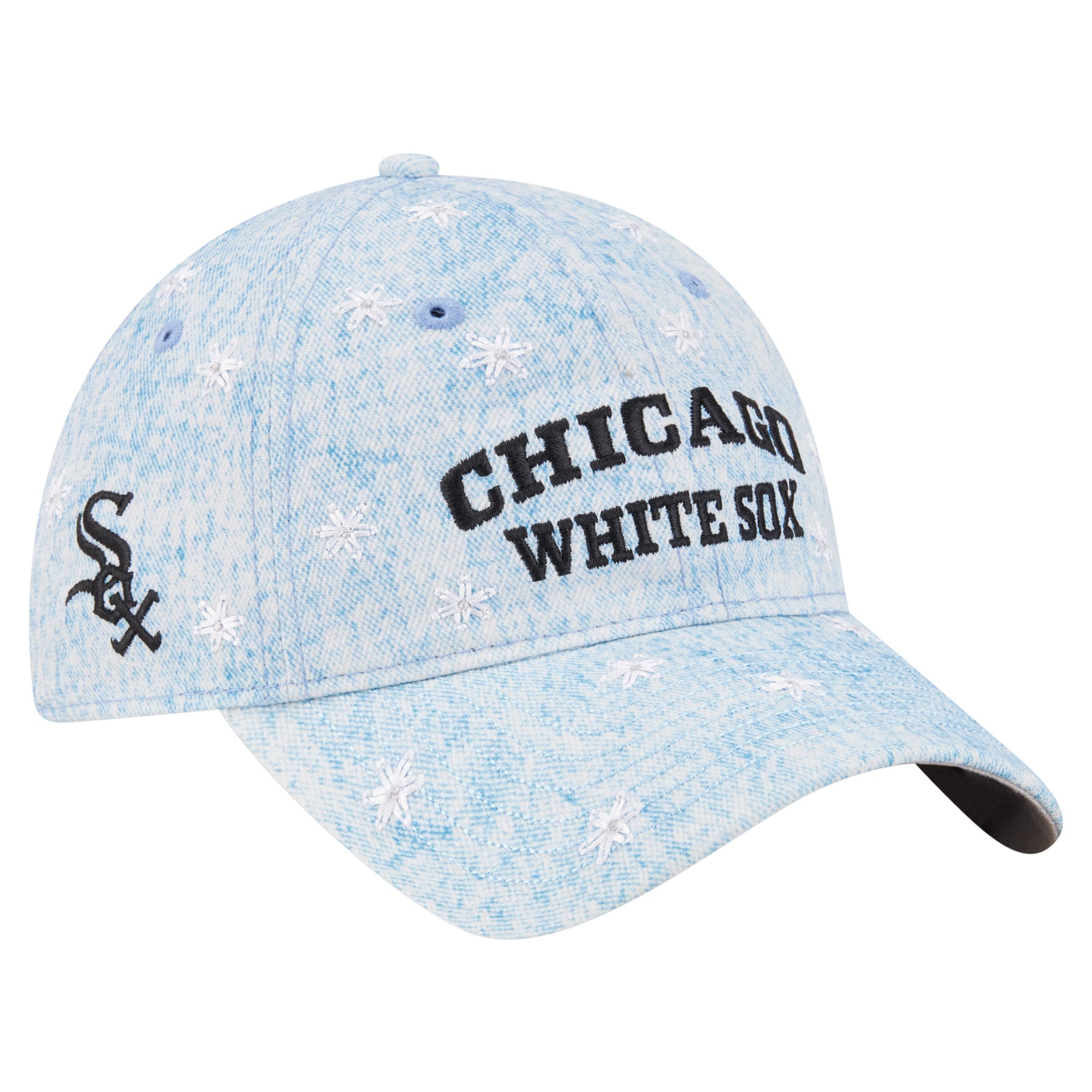 Women's New Era  Light Blue Chicago White Sox Daisy All Over 9TWENTY Adjustable Hat