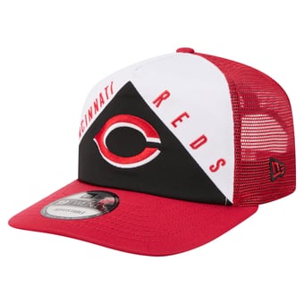 Men's New Era White/Red Cincinnati Reds Retro Cut 19TWENTY Adjustable Trucker Hat