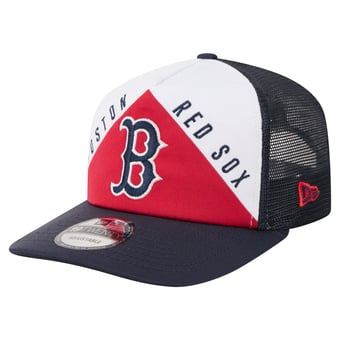 Men's New Era White/Navy Boston Red Sox Retro Cut 19TWENTY Adjustable Trucker Hat