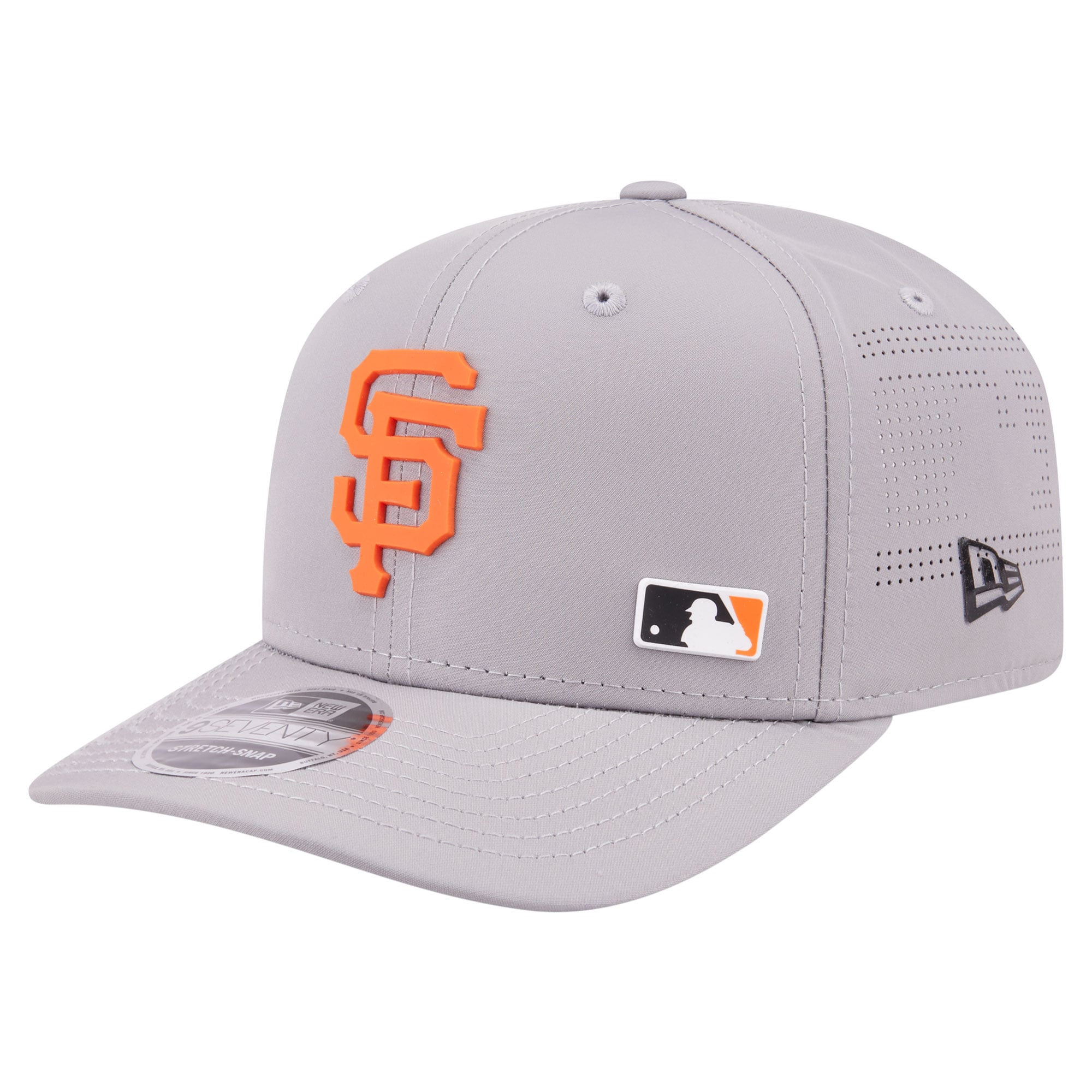 Men's New Era Gray San Francisco Giants Laser Perforated 9SEVENTY Adjustable Hat