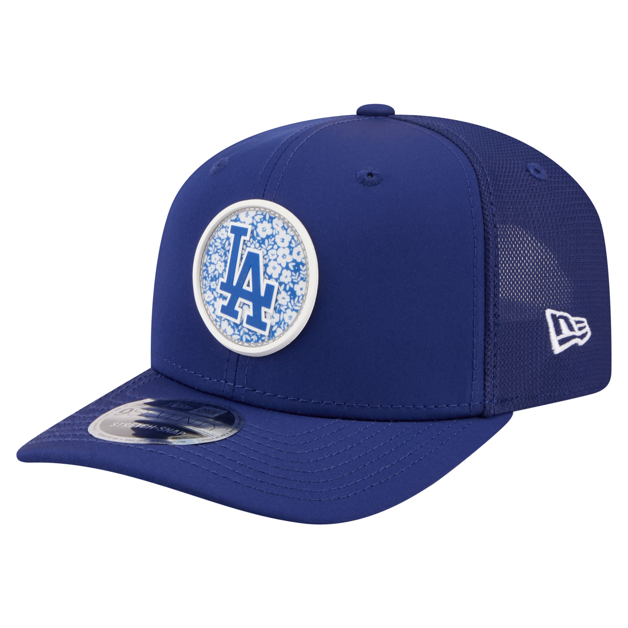 Men's New Era  Royal Los Angeles Dodgers Floral Patch 9SEVENTY Adjustable Hat