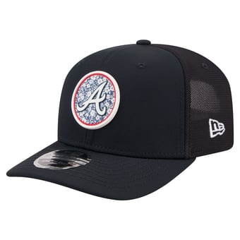 Men's New Era  Navy Atlanta Braves Floral Patch 9SEVENTY Adjustable Hat