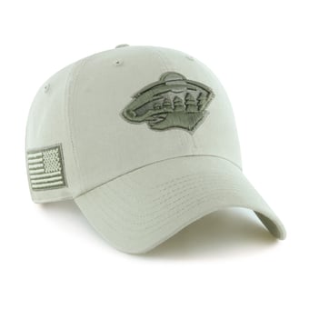 Men's '47 Cream Minnesota Wild OHT Tri-Hit Clean Up Adjustable Hat