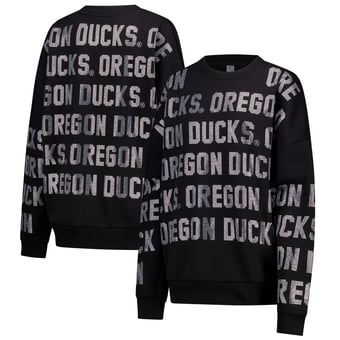 Women's Gameday Couture  Black Nebraska Huskers Oversized Hype Era Sweatshirt