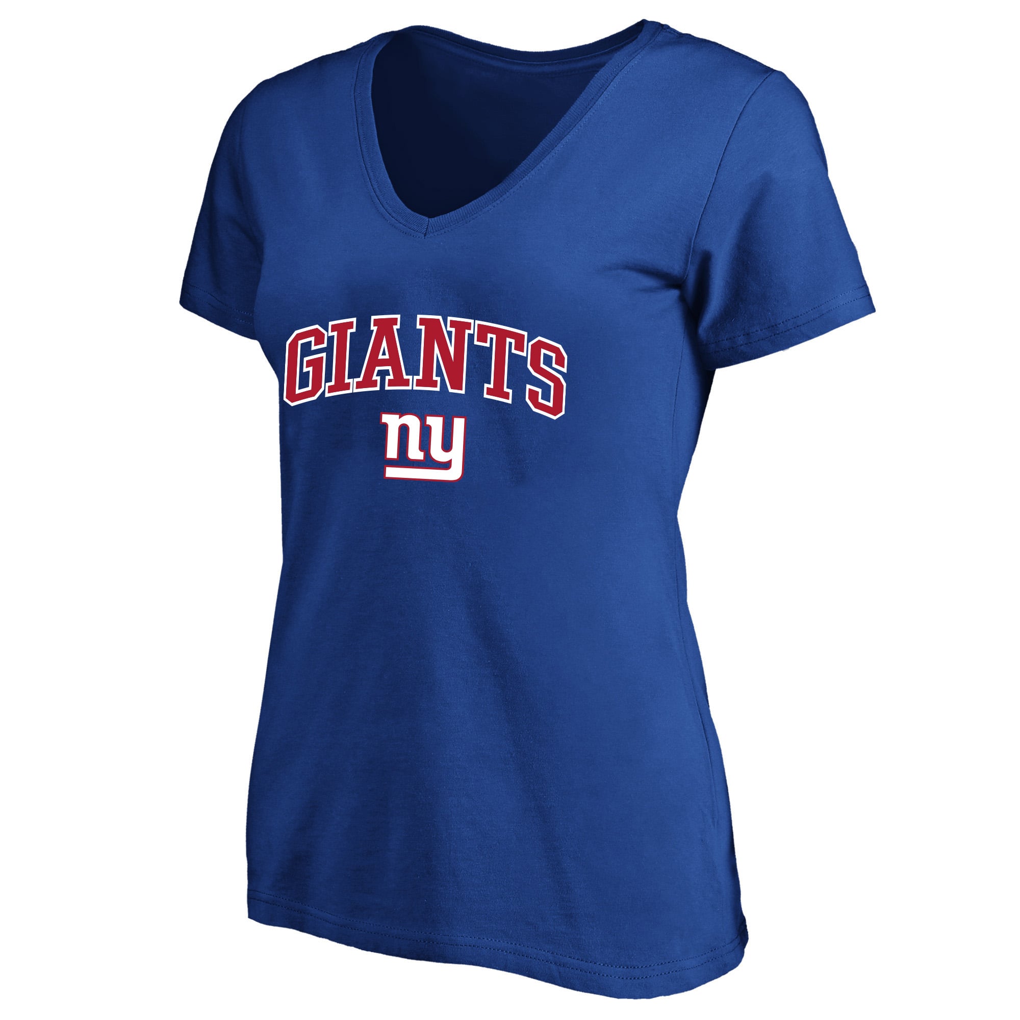 Women’s Fanatics Royal New York Giants Plus Size Arch Over Logo V-Neck T-Shirt