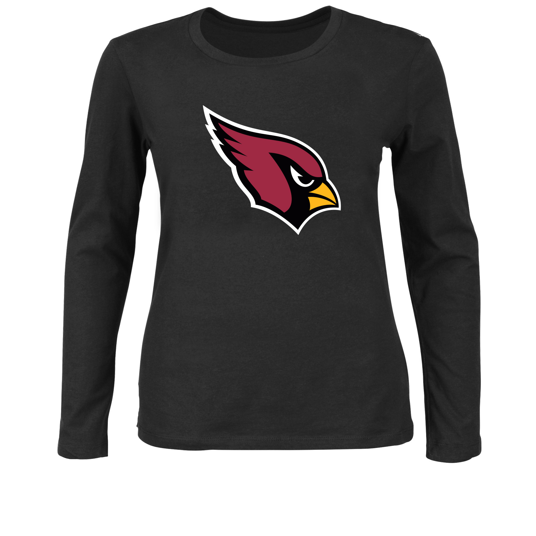 Women's Fanatics Black Arizona Cardinals Plus Size Primary Logo Long Sleeve T-Shirt