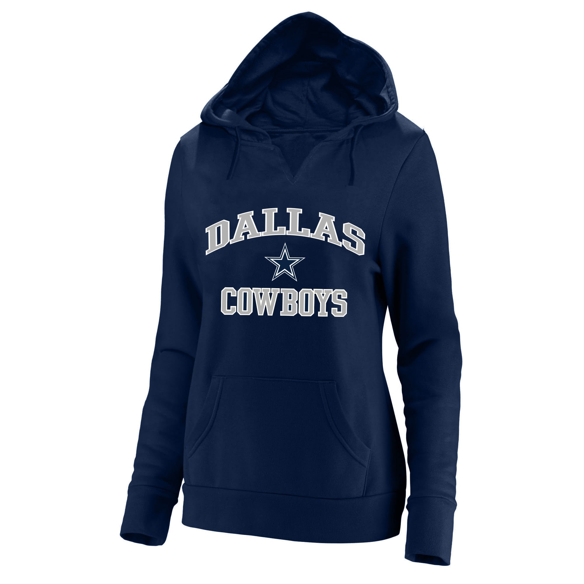 Women’s Fanatics Navy Dallas Cowboys Plus Size Heart & Soul V-Neck Hoodie