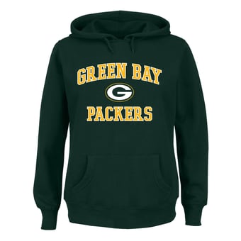 Women's Fanatics Green Green Bay Packers Plus Size Heart & Soul Hoodie