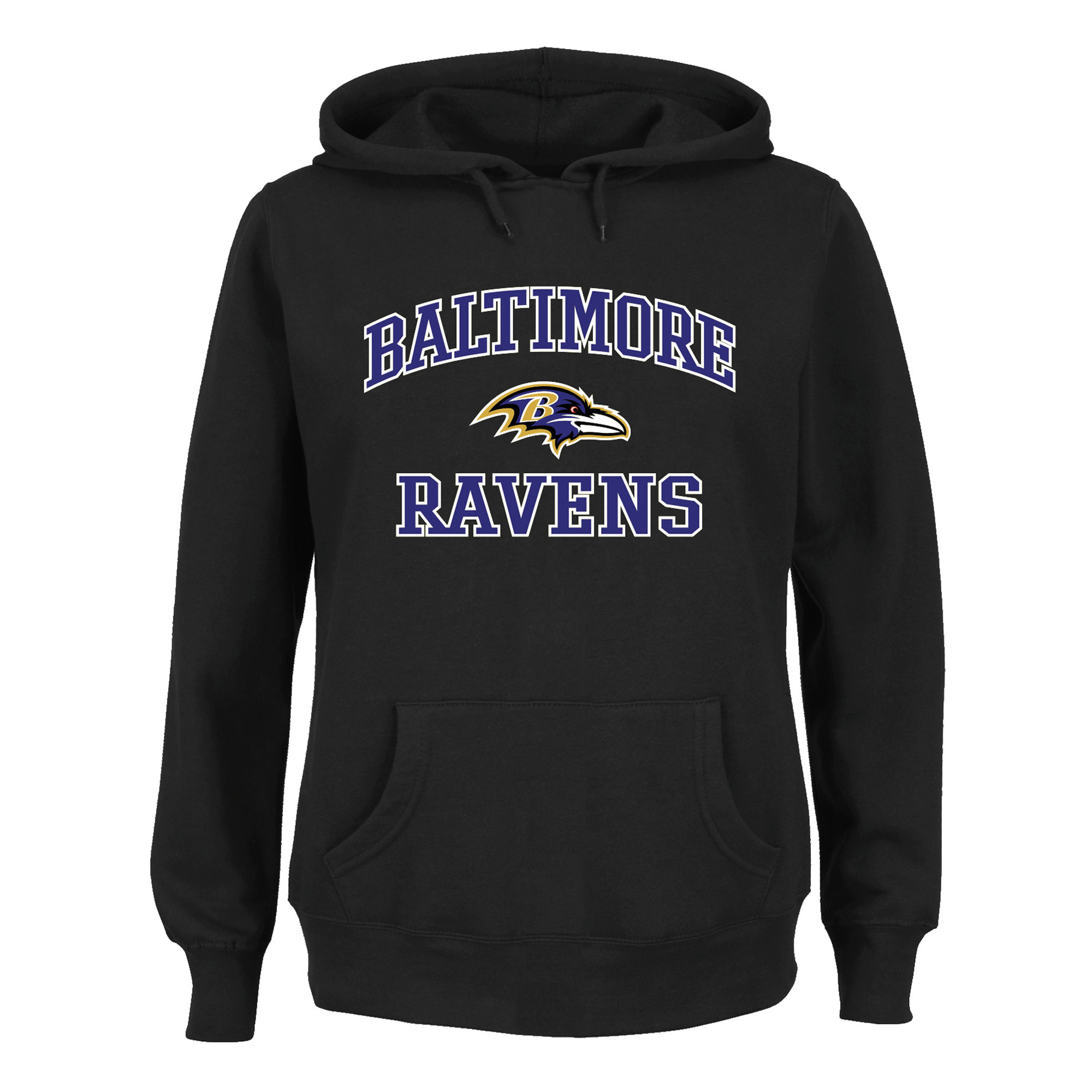 Women's Fanatics Black Baltimore Ravens Plus Size Heart & Soul Hoodie