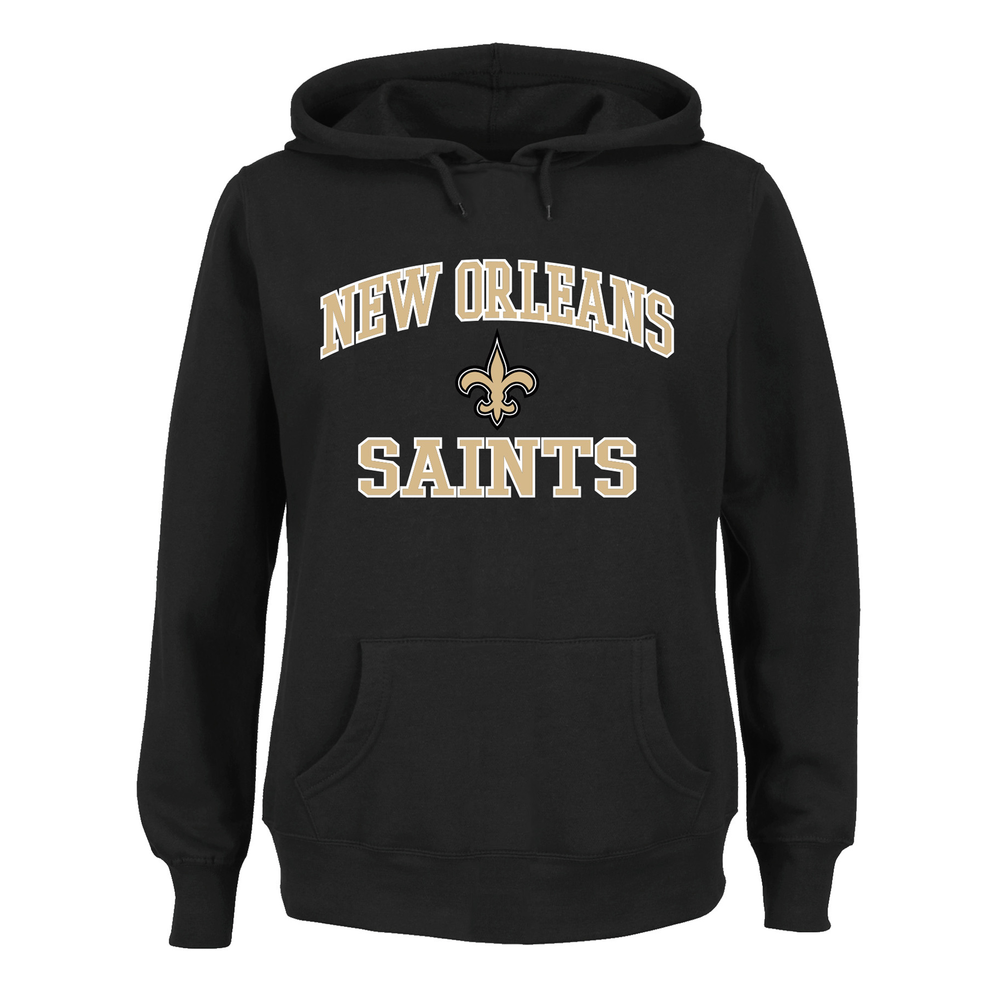 Women's Fanatics Black New Orleans Saints Plus Size Heart & Soul Hoodie