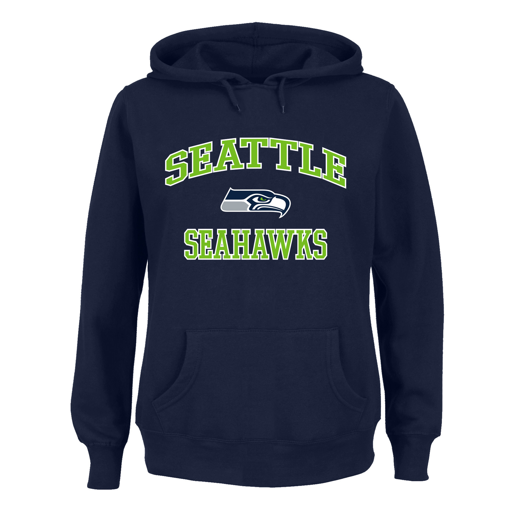 Women's Fanatics College Navy Seattle Seahawks Plus Size Heart & Soul Hoodie